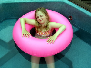 Slappa� af � heita pottinum