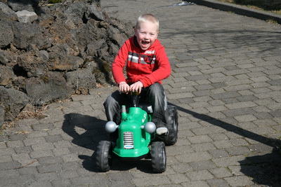 � fullri fer� � traktornum