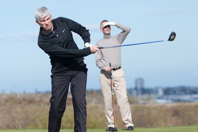 Bjarni J�nsson einbeittur � svip